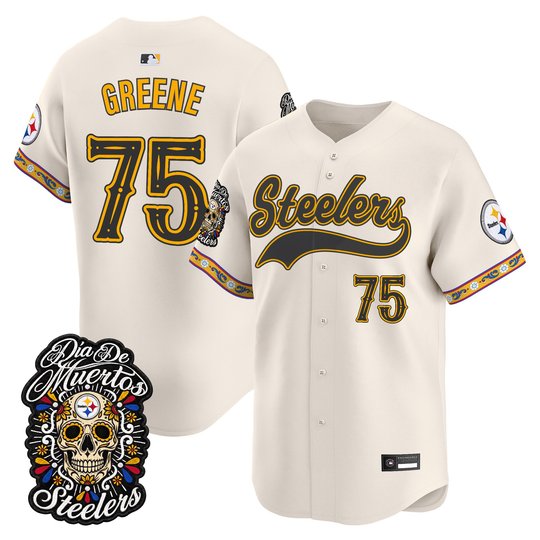 Men's Pittsburgh Steelers Día de los Muertos Vapor Limited Baseball Jersey - All Stitched