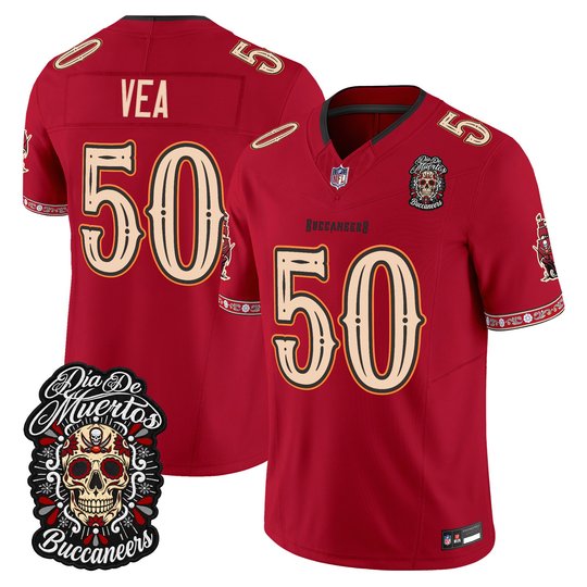 Men's Tampa Bay Buccaneers Día de los Muertos Vapor Limited Jersey - All Stitched