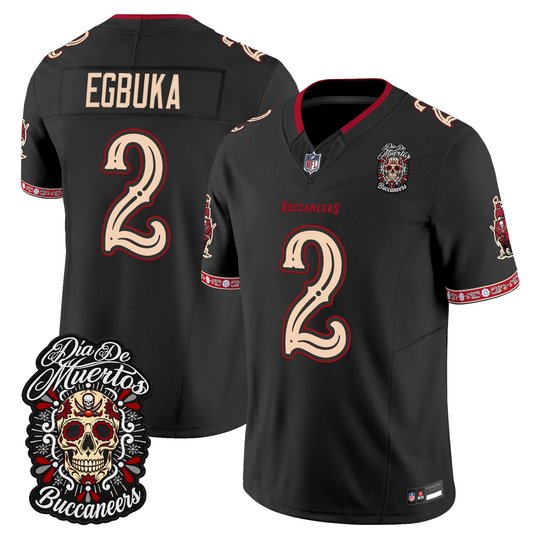 Men's Tampa Bay Buccaneers Día de los Muertos Vapor Limited Jersey - All Stitched