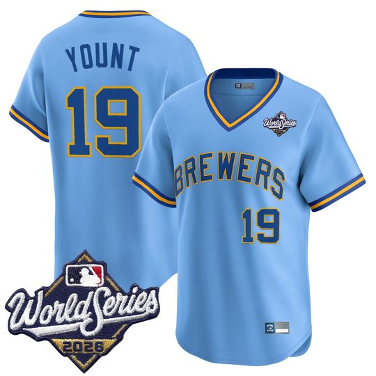 Men's Milwaukee Brewers Throwback Vapor Premier Limited Jersey - 2026 World Series - All Stitched