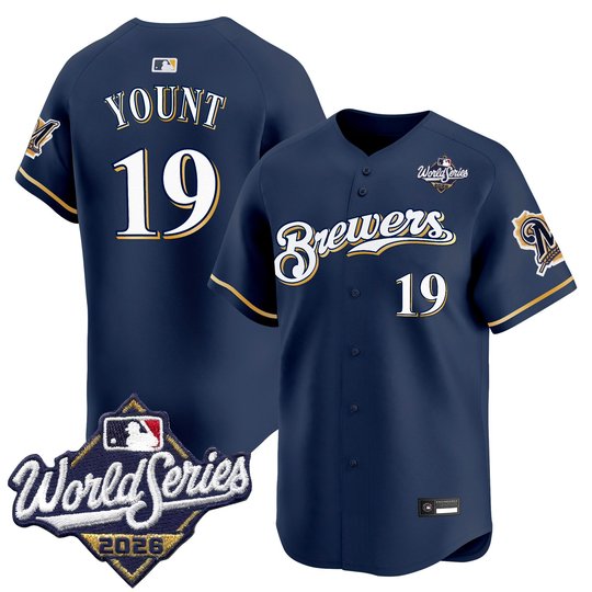 Men's Milwaukee Brewers Throwback Vapor Premier Limited Jersey - 2026 World Series - All Stitched