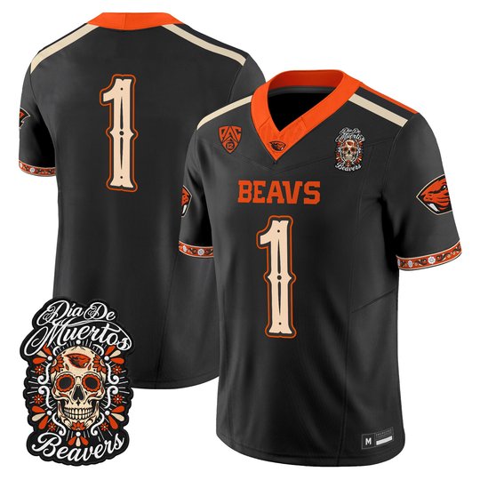 Men's Oregon State Beavers Día de los Muertos Vapor Limited Jersey - All Stitched