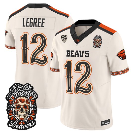 Men's Oregon State Beavers Día de los Muertos Vapor Limited Jersey - All Stitched