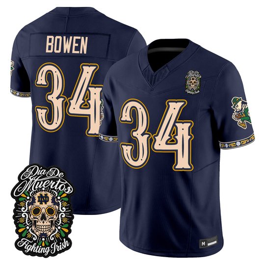Men's Notre Dame Fighting Irish Día de los Muertos Vapor Limited Jersey - All Stitched
