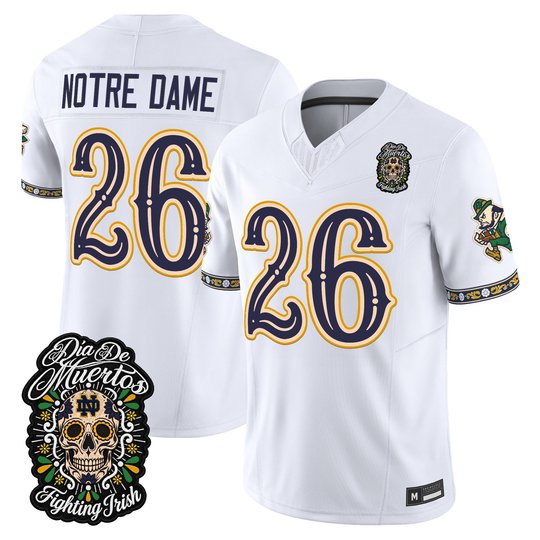 Men's Notre Dame Fighting Irish Día de los Muertos Vapor Limited Jersey - All Stitched