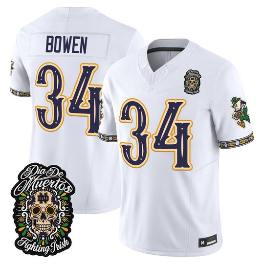 Men's Notre Dame Fighting Irish Día de los Muertos Vapor Limited Jersey - All Stitched
