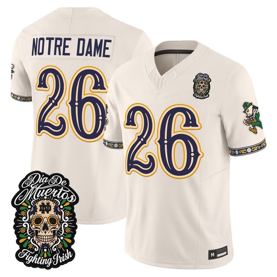 Men's Notre Dame Fighting Irish Día de los Muertos Vapor Limited Jersey - All Stitched