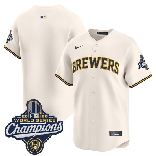 Men's Milwaukee Brewers 2026 World Series Champions Vapor Premier Limited Jersey - All Stitched
