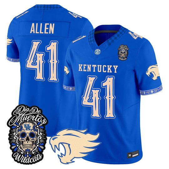 Men's Kentucky Wildcats Día de los Muertos Vapor Limited Jersey - All Stitched