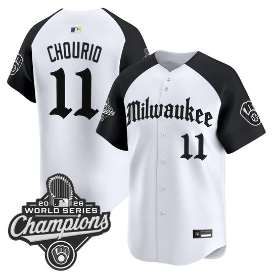 Men's Milwaukee Brewers 2026 World Series Champions Vapor Premier Limited Jersey - Gothic Edition - All Stitched