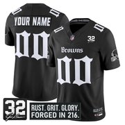 Cleveland Browns 'Gothic Dawg Shadows Drop' Vapor Limited Custom Jersey - All Stitched