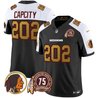 Men's Washington Redskins 75th Patch Throwback Vapor Limited Jersey V2 - All Stitched