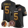 Men's Washington Redskins 75th Patch Throwback Vapor Limited Jersey V2 - All Stitched