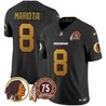 Men's Washington Redskins 75th Patch Throwback Vapor Limited Jersey V2 - All Stitched