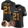 Men's Washington Redskins 75th Patch Throwback Vapor Limited Jersey V2 - All Stitched