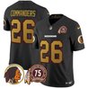 Men's Washington Redskins 75th Patch Throwback Vapor Limited Jersey V2 - All Stitched