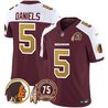 Men's Washington Redskins 75th Patch Throwback Vapor Limited Jersey V2 - All Stitched