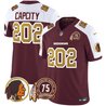 Men's Washington Redskins 75th Patch Throwback Vapor Limited Jersey V2 - All Stitched