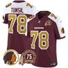Men's Washington Redskins 75th Patch Throwback Vapor Limited Jersey V2 - All Stitched