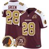 Men's Washington Redskins 75th Patch Throwback Vapor Limited Jersey V2 - All Stitched