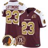 Men's Washington Redskins 75th Patch Throwback Vapor Limited Jersey V2 - All Stitched