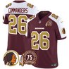 Men's Washington Redskins 75th Patch Throwback Vapor Limited Jersey V2 - All Stitched