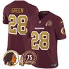 Men's Washington Redskins 75th Patch Throwback Vapor Limited Jersey V2 - All Stitched