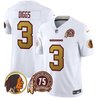 Men's Washington Redskins 75th Patch Throwback Vapor Limited Jersey V2 - All Stitched