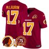 Men's Washington Redskins 75th Patch Throwback Vapor Limited Jersey - All Stitched