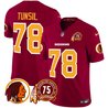 Men's Washington Redskins 75th Patch Throwback Vapor Limited Jersey - All Stitched