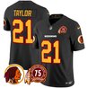 Men's Washington Redskins 75th Patch Throwback Vapor Limited Jersey - All Stitched