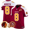Men's Washington Redskins 75th Patch Throwback Vapor Limited Jersey - All Stitched