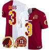 Men's Washington Redskins 75th Patch Throwback Vapor Limited Jersey - All Stitched