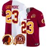 Men's Washington Redskins 75th Patch Throwback Vapor Limited Jersey - All Stitched