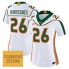 Women's Miami Hurricanes 2001 Throwback Vapor Limited Jersey - All Stitched