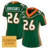 Women's Miami Hurricanes 2001 Throwback Vapor Limited Jersey - All Stitched