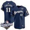 Men's Milwaukee Brewers Throwback Vapor Premier Limited Jersey - 2026 World Series - All Stitched