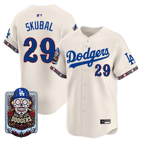 Men's Los Angeles Dodgers Día de los Muertos Vapor Premier Limited Jersey - Stitched