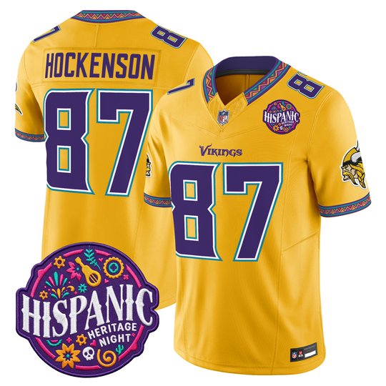 Men's Minnesota Vikings 2026 Latino Heritage Month Vapor Limited Jersey - All Stitched