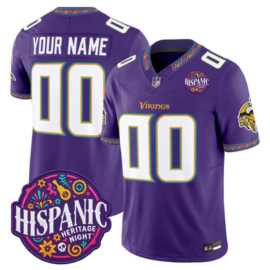 Minnesota Vikings 2026 Latino Heritage Month Vapor Limited Custom Jersey - All Stitched