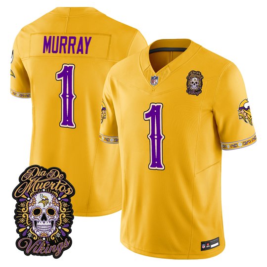 Men's Minnesota Vikings Día de los Muertos Vapor Limited Jersey - All Stitched