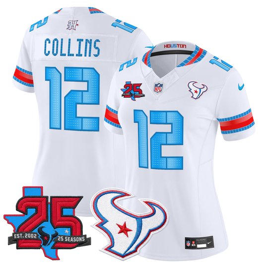 Women's Houston Texans 2026 "Rivalries" Vapor Limited Jersey - 25th Year Anniversary Patch - All Stitched