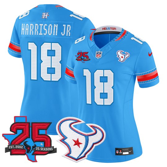 Women's Houston Texans 2026 "Rivalries" Vapor Limited Jersey - 25th Year Anniversary Patch - All Stitched
