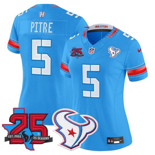 Women's Houston Texans 2026 "Rivalries" Vapor Limited Jersey - 25th Year Anniversary Patch - All Stitched