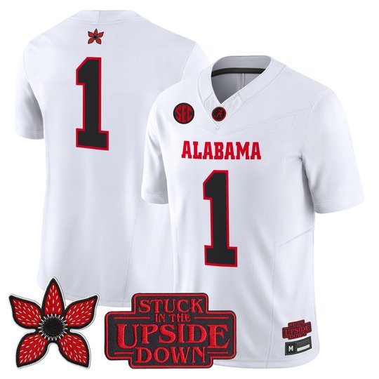 Men's Alabama Crimson Tide 'Stranger Things Edition' Vapor Limited Jersey - All Stitched