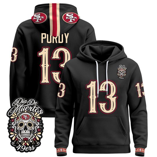 Men's San Francisco 49ers Día de los Muertos Premium Pullover Hoodie - All Stitched