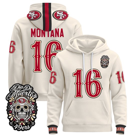 Men's San Francisco 49ers Día de los Muertos Premium Pullover Hoodie - All Stitched