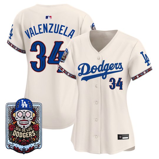 Women's Los Angeles Dodgers Día de los Muertos Vapor Premier Limited Jersey - Stitched