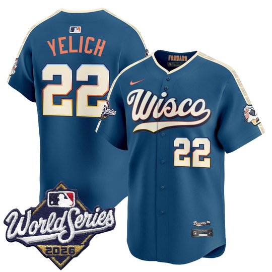 Men's Milwaukee Brewers 2026 World Series Vapor Premier Limited Jersey - All Stitched