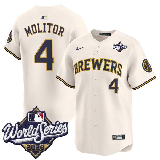 Men's Milwaukee Brewers 2026 World Series Vapor Premier Limited Jersey V2 - All Stitched